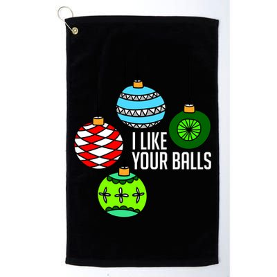 I Like Your Balls Funny Christmas Golf Towel