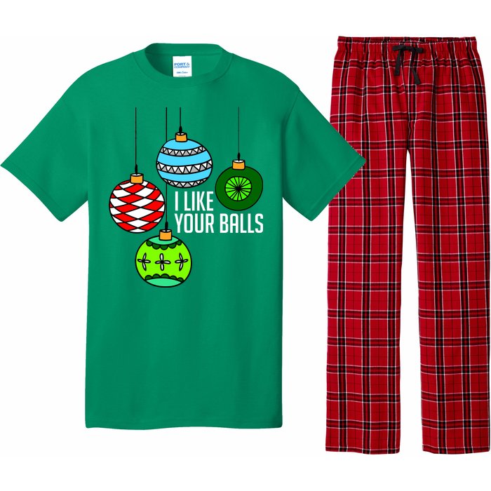 I Like Your Balls Funny Christmas Pajama Set