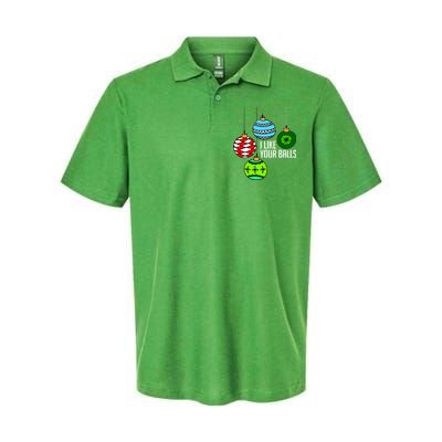 I Like Your Balls Funny Christmas Softstyle Adult Sport Polo