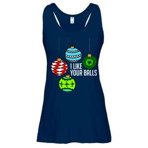 I Like Your Balls Funny Christmas Ladies Essential Flowy Tank