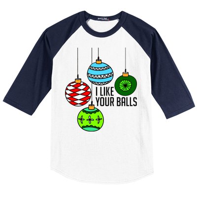 I Like Your Balls Funny Christmas Baseball Sleeve Shirt