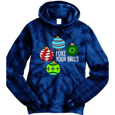 I Like Your Balls Funny Christmas Tie Dye Hoodie