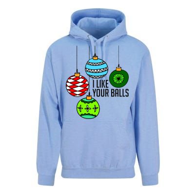 I Like Your Balls Funny Christmas Unisex Surf Hoodie