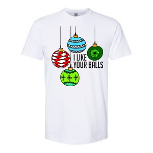 I Like Your Balls Funny Christmas Softstyle® CVC T-Shirt