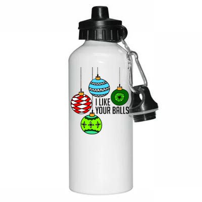 I Like Your Balls Funny Christmas Aluminum Water Bottle