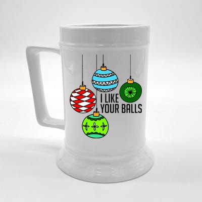 I Like Your Balls Funny Christmas Beer Stein