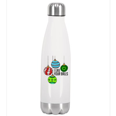 I Like Your Balls Funny Christmas Stainless Steel Insulated Water Bottle