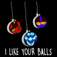 I Like Your Balls Funny Christmas Ornaments Drawstring Bag
