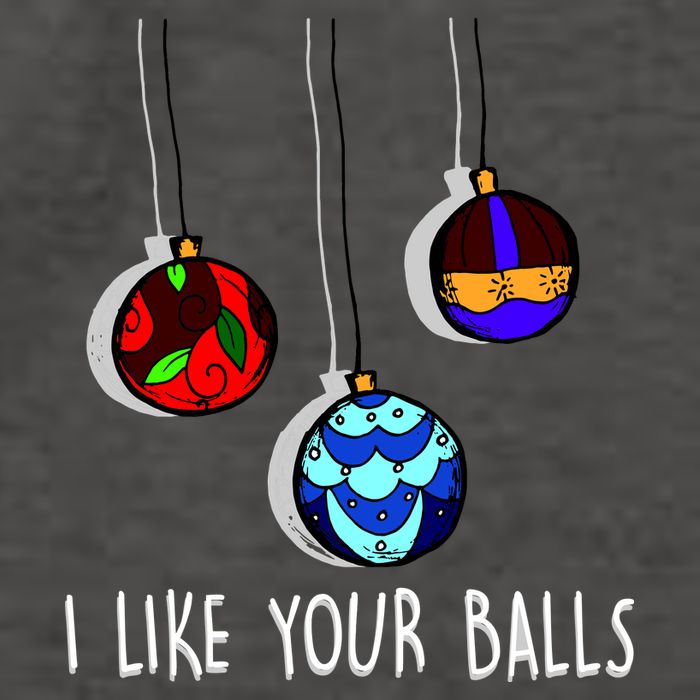 I Like Your Balls Funny Christmas Ornaments Vector Backpack