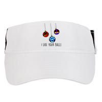 I Like Your Balls Funny Christmas Ornaments Adult Drive Performance Visor