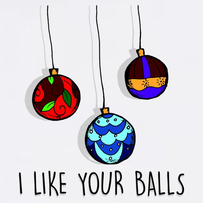 I Like Your Balls Funny Christmas Ornaments Adult Drive Performance Visor