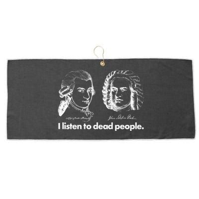 I Listen To Dead People Large Microfiber Waffle Golf Towel