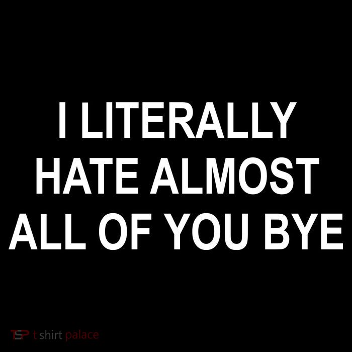 I Literally Hate Almost All Of You Bye Toddler Sweatshirt