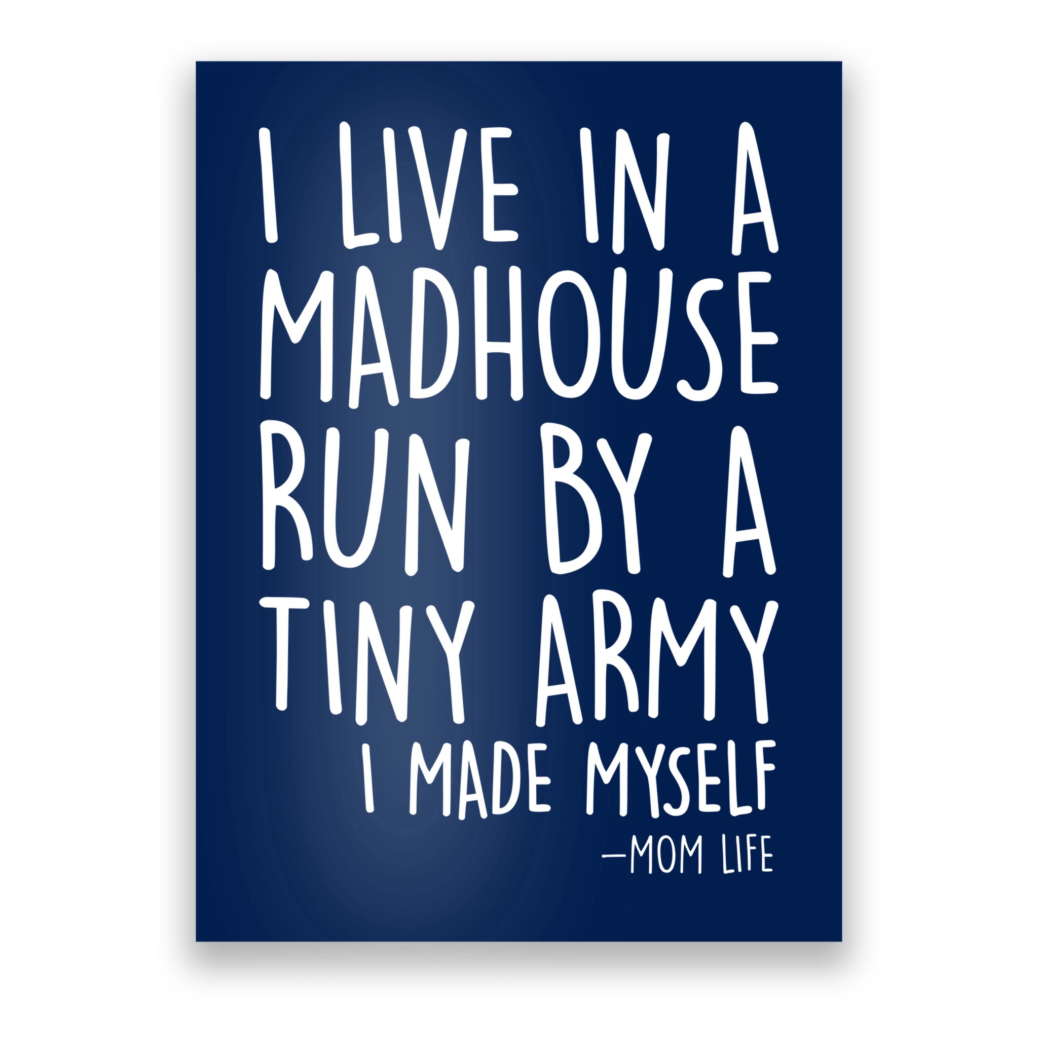 I Live In A Madhouse Run By A Tiny Army Mom Life Poster