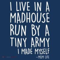 I Live In A Madhouse Run By A Tiny Army Mom Life Premium T-Shirt