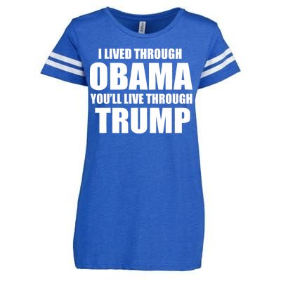 I Lived Through Obama You'll Live Through Trump Enza Ladies Jersey Football T-Shirt