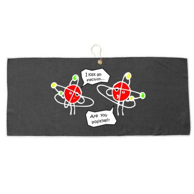 I Lost An Electron Are You Positive Large Microfiber Waffle Golf Towel