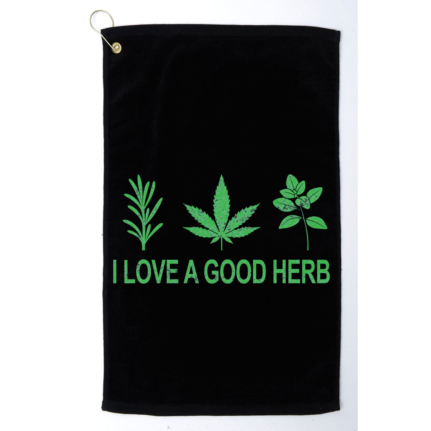 I Love A Good Herb Golf Towel