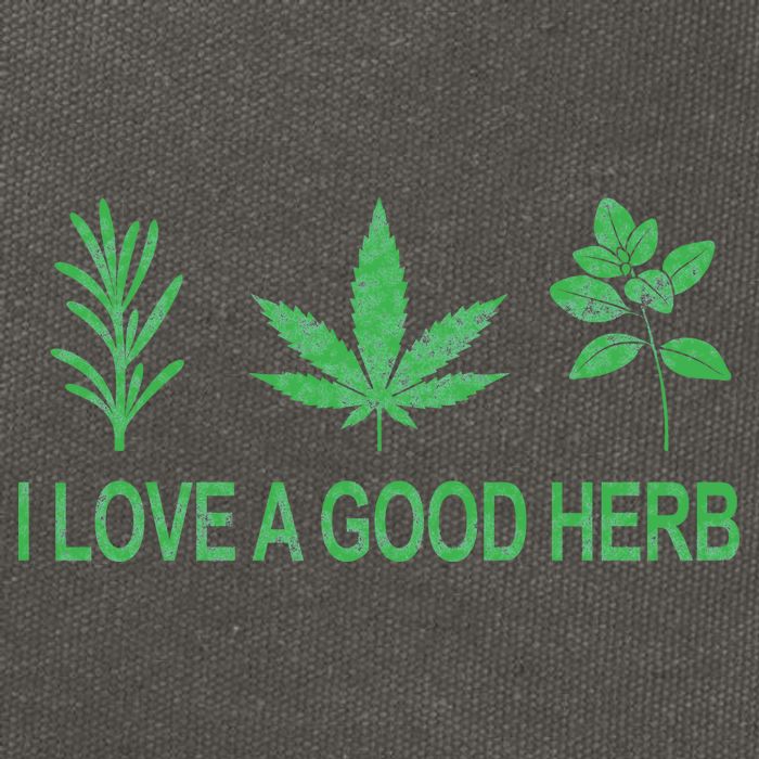 I Love A Good Herb Cotton Canvas Backpack