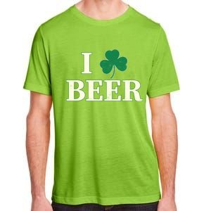 I Love Beer Shamrock  Adult ChromaSoft Performance T-Shirt