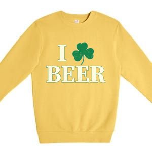 I Love Beer Shamrock  Premium Crewneck Sweatshirt