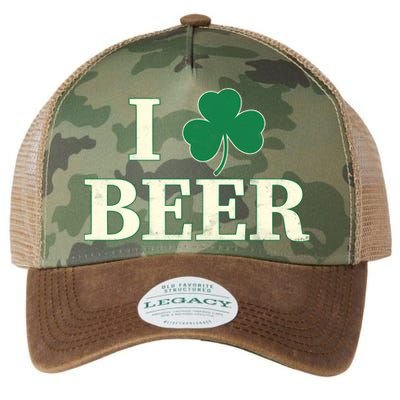 I Love Beer Shamrock  Legacy Tie Dye Trucker Hat