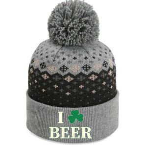 I Love Beer Shamrock  The Baniff Cuffed Pom Beanie