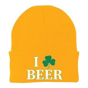 I Love Beer Shamrock  Knit Cap Winter Beanie