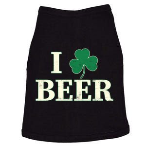 I Love Beer Shamrock  Doggie Tank