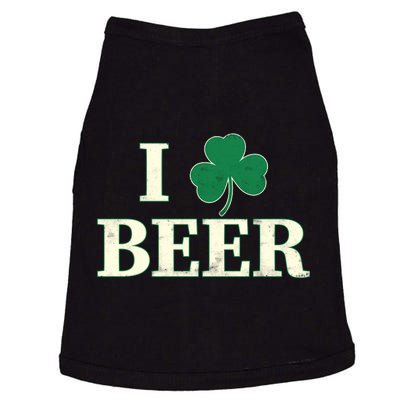 I Love Beer Shamrock  Doggie Tank