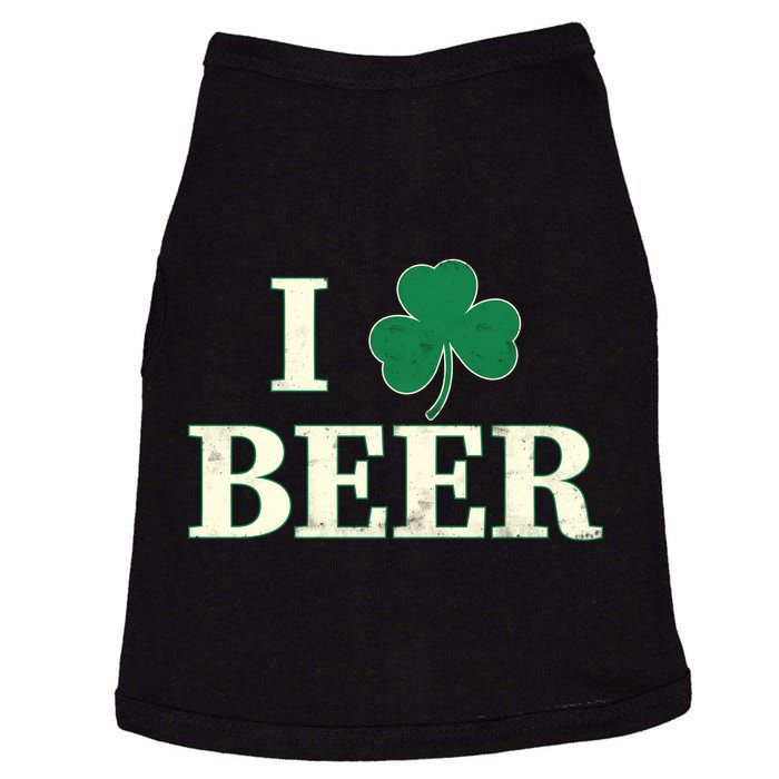 I Love Beer Shamrock  Doggie Tank