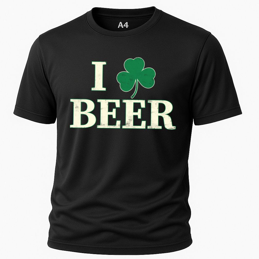 I Love Beer Shamrock  Performance Shirt