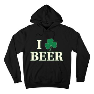 I Love Beer Shamrock  Hoodie