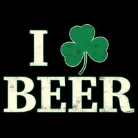 I Love Beer Shamrock  Apron