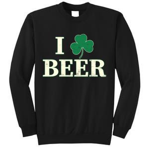 I Love Beer Shamrock  Sweatshirt