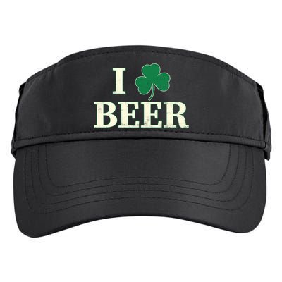 I Love Beer Shamrock  Adult Drive Performance Visor