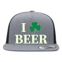 I Love Beer Shamrock  Flat Bill Trucker Hat