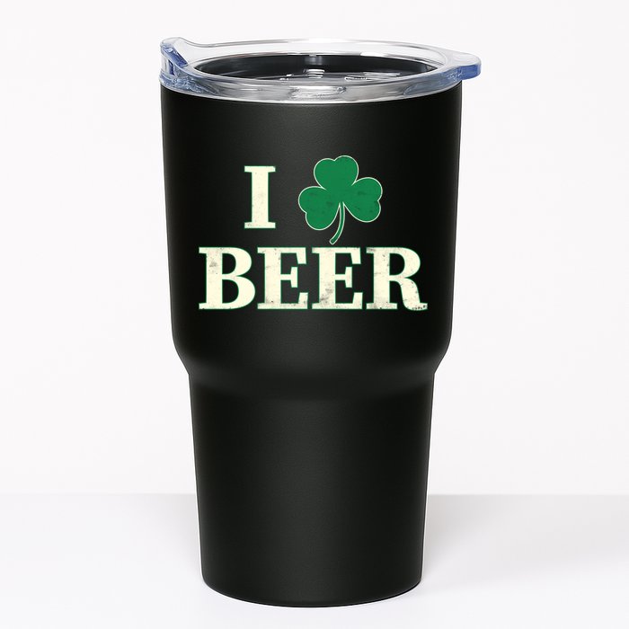 I Love Beer Shamrock  Tumbler