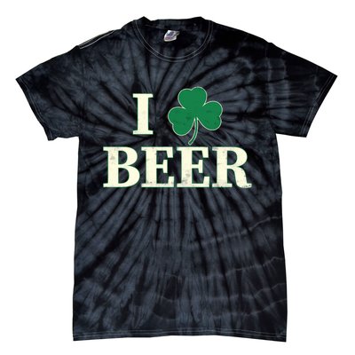 I Love Beer Shamrock  Tie-Dye T-Shirt