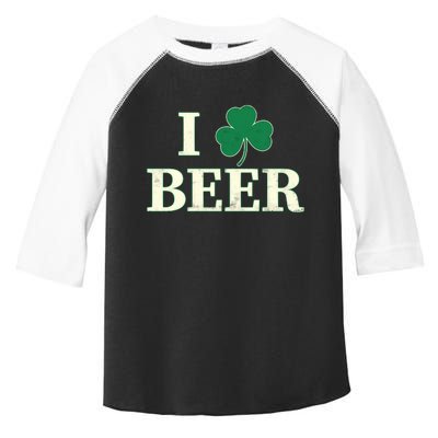 I Love Beer Shamrock  Toddler Fine Jersey T-Shirt