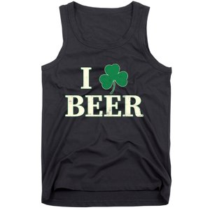 I Love Beer Shamrock  Tank Top