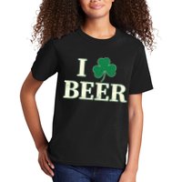 I Love Beer Shamrock  Kids T-Shirt
