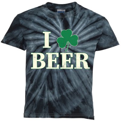 I Love Beer Shamrock  Kids Tie-Dye T-Shirt