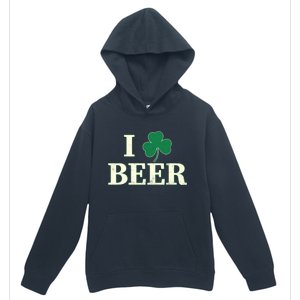 I Love Beer Shamrock  Urban Pullover Hoodie