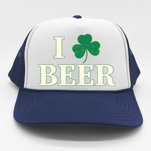 I Love Beer Shamrock  Trucker Hat