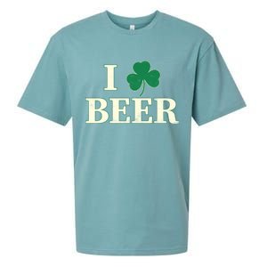 I Love Beer Shamrock  Sueded Cloud Jersey T-Shirt