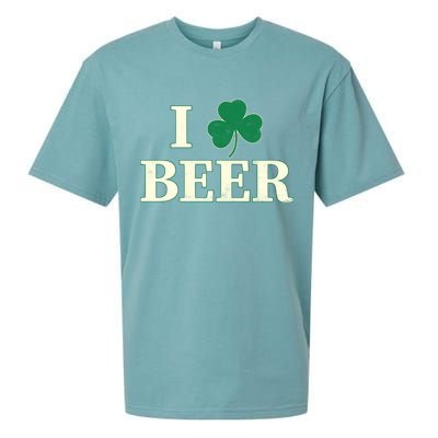 I Love Beer Shamrock  Sueded Cloud Jersey T-Shirt