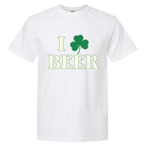 I Love Beer Shamrock  Garment-Dyed Heavyweight T-Shirt