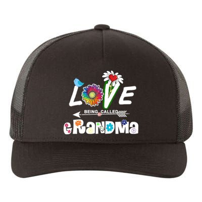 I Love Being Called Grandma Floral Yupoong Adult 5-Panel Trucker Hat