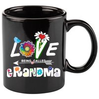 I Love Being Called Grandma Floral 11oz C Handle Ceramic Mug